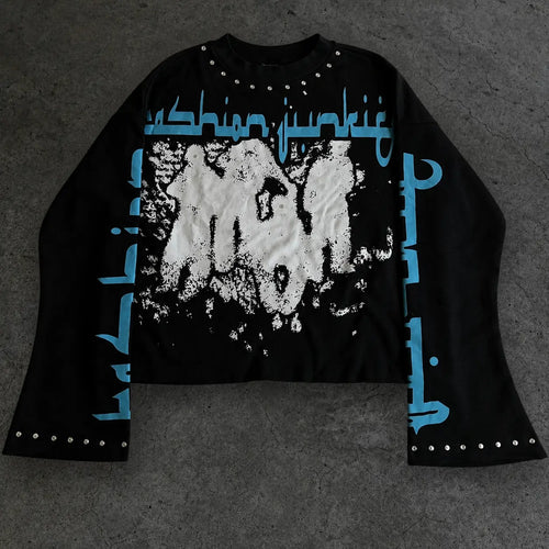 FASHION JUNKIE FLARED LONGSLEEVE BLUE Fashion Junkies